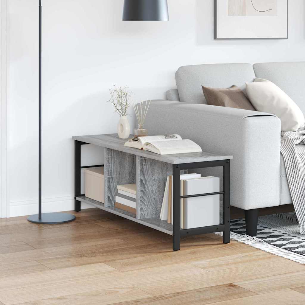 Bookshelf Grey Sonoma 102 x 32 x 40.5 cm Engineered Wood