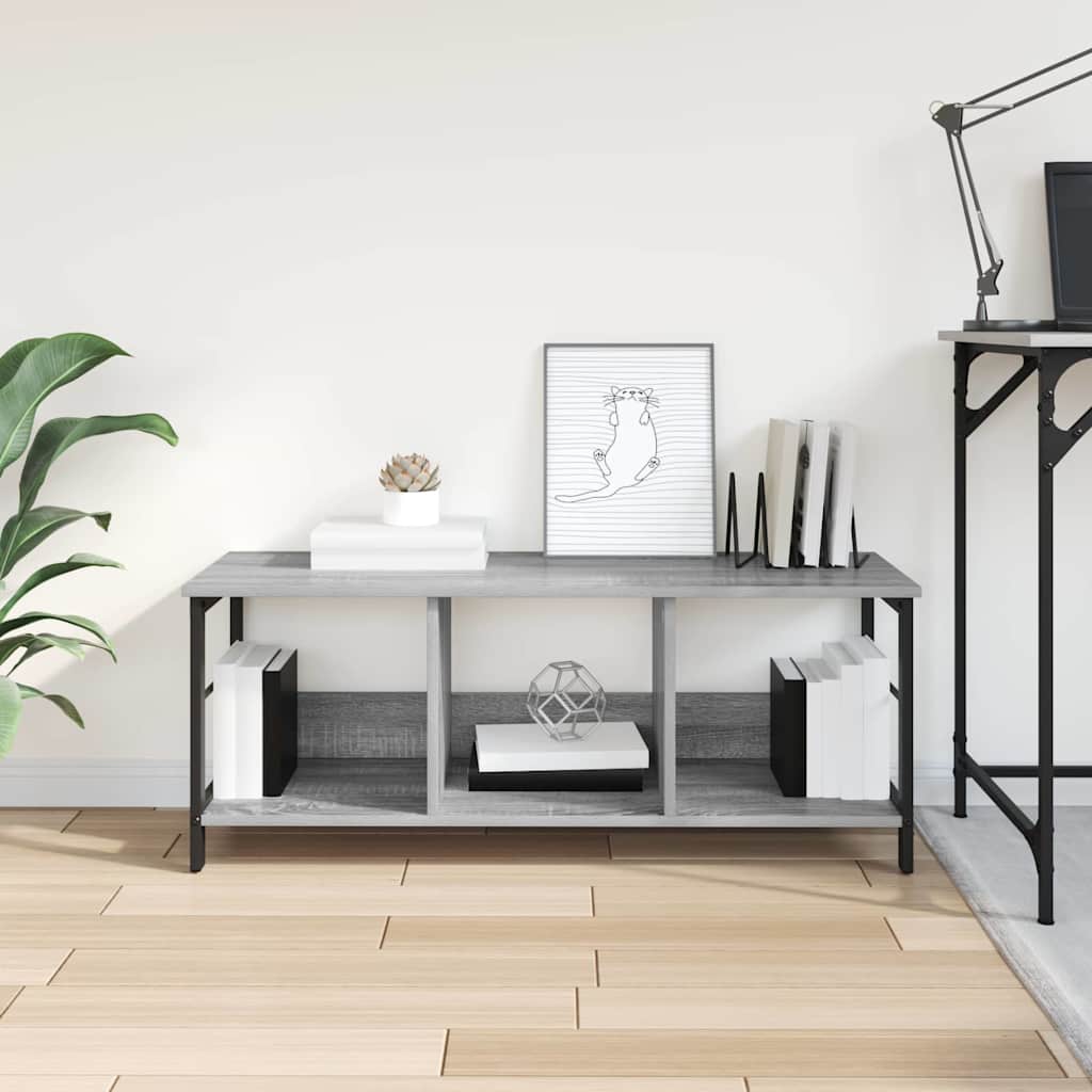 Bookshelf Grey Sonoma 102 x 32 x 40.5 cm Engineered Wood