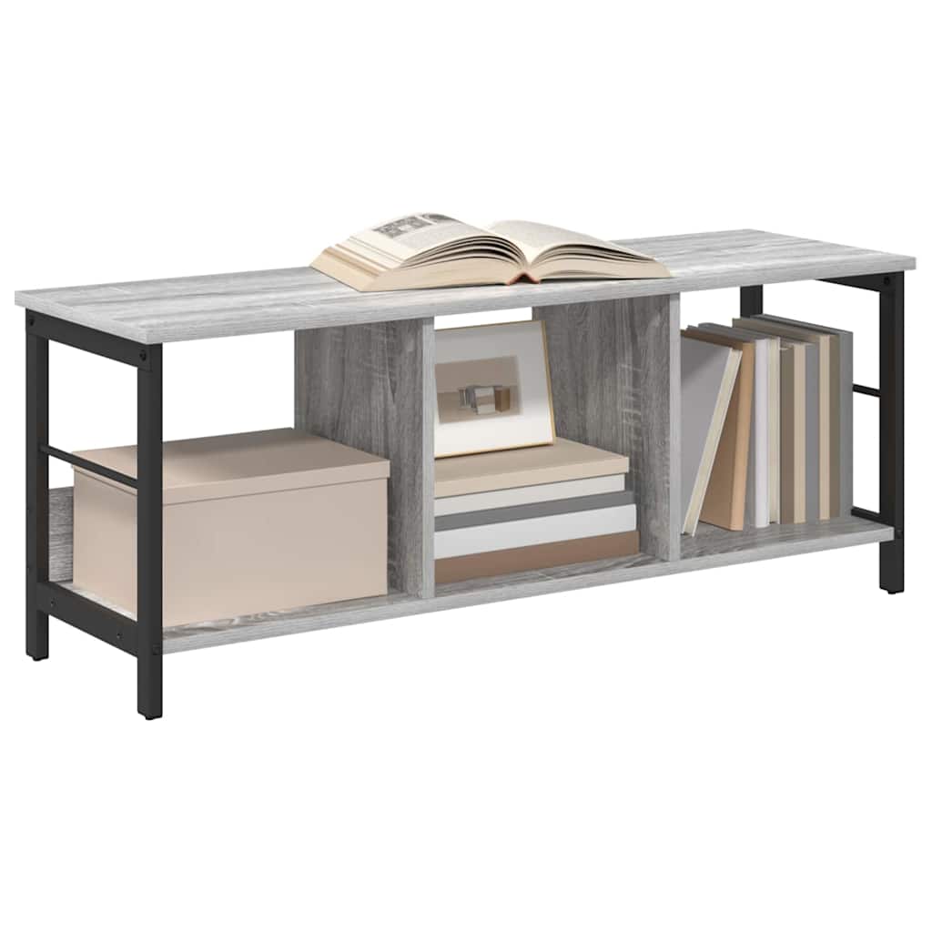 Bookshelf Grey Sonoma 102 x 32 x 40.5 cm Engineered Wood