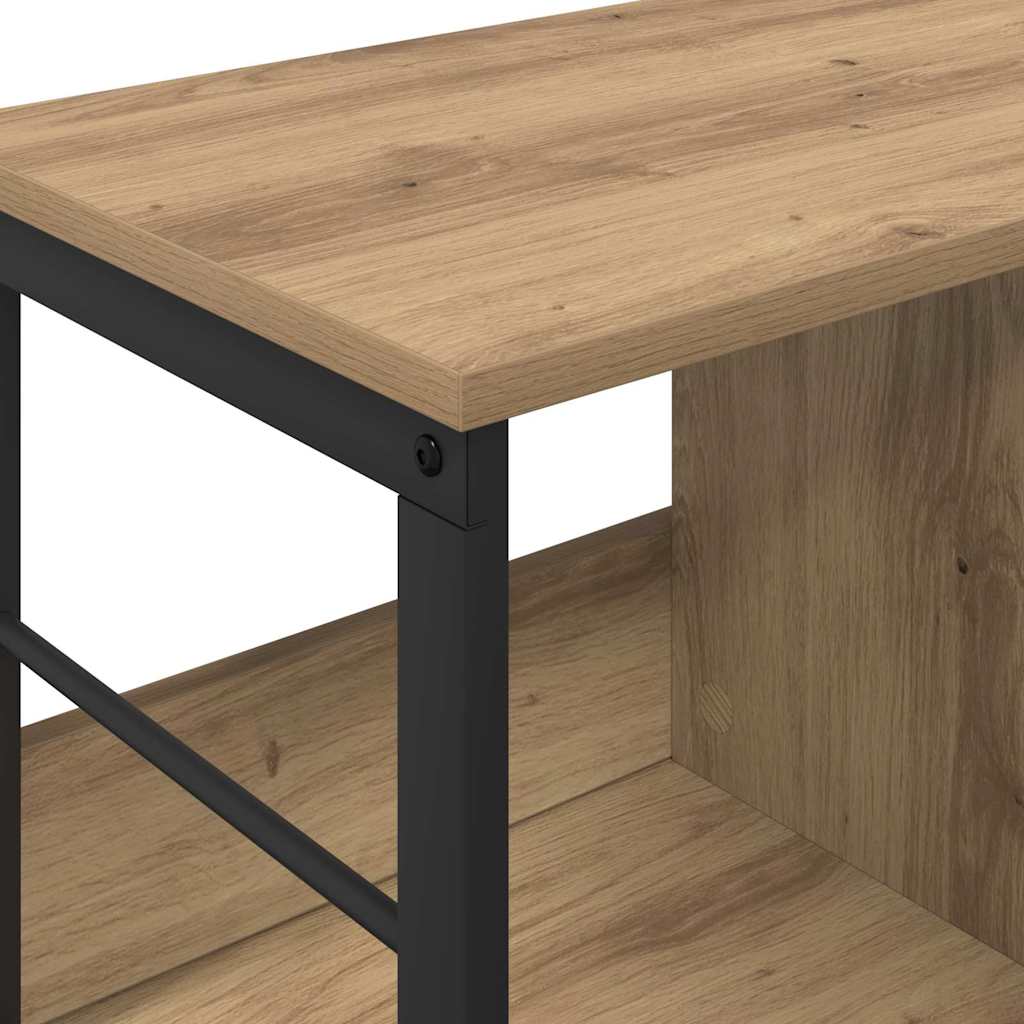 Bookshelf 3-Tier 102 x 32 x 40.5 cm Engineered Wood Artisan Oak