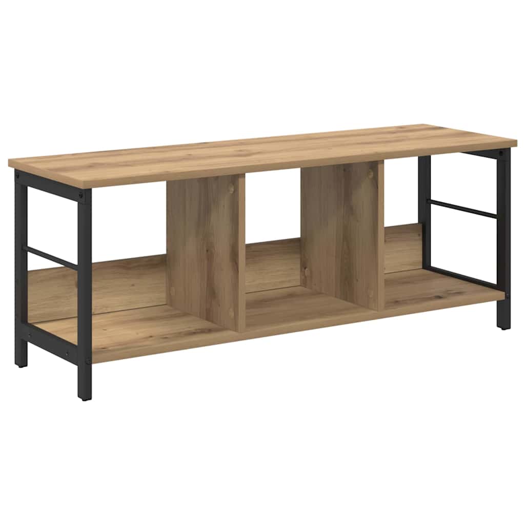 Bookshelf 3-Tier 102 x 32 x 40.5 cm Engineered Wood Artisan Oak