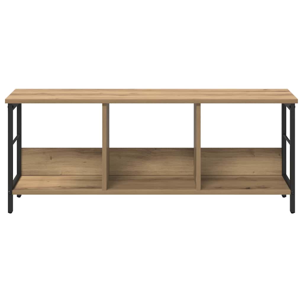 Bookshelf 3-Tier 102 x 32 x 40.5 cm Engineered Wood Artisan Oak