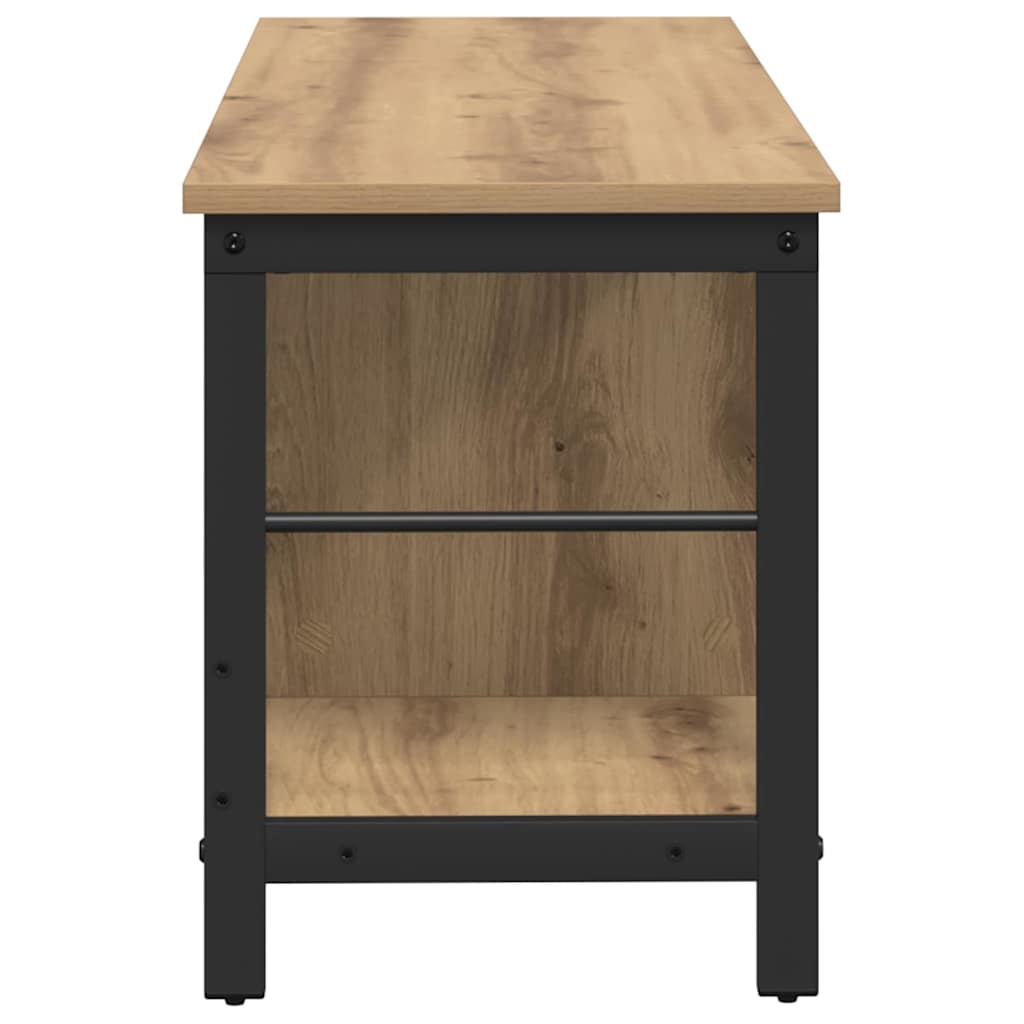 Bookshelf 3-Tier 102 x 32 x 40.5 cm Engineered Wood Artisan Oak
