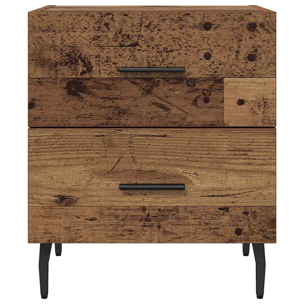 Bedside Cabinet with Drawer 2 pcs Old Wood 40 x 35 x 47.5 cm