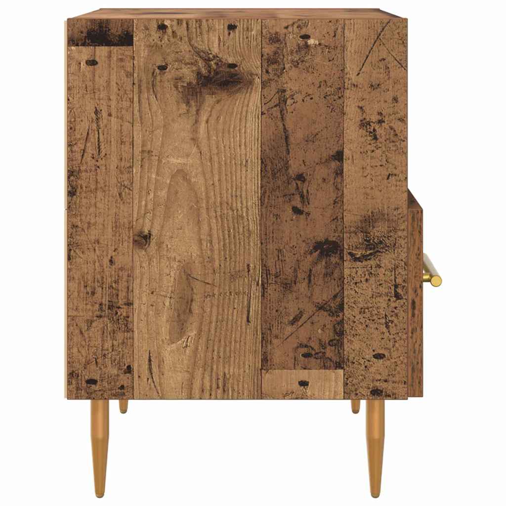 Bedside Table 2 pcs Old Wood 40 x 35 x 47.5 cm Engineered Wood
