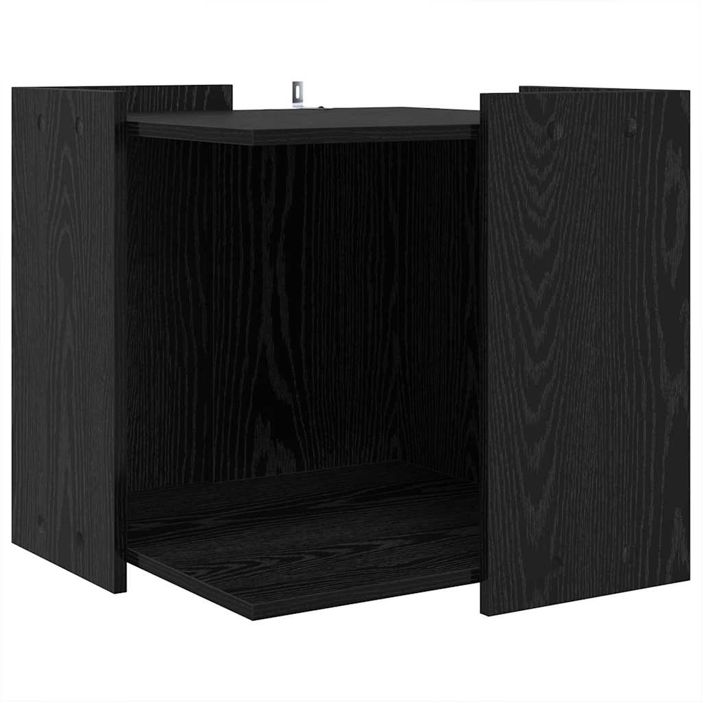 Cat Litter Box Enclosure Black oak 53 x 53 x 51 cm