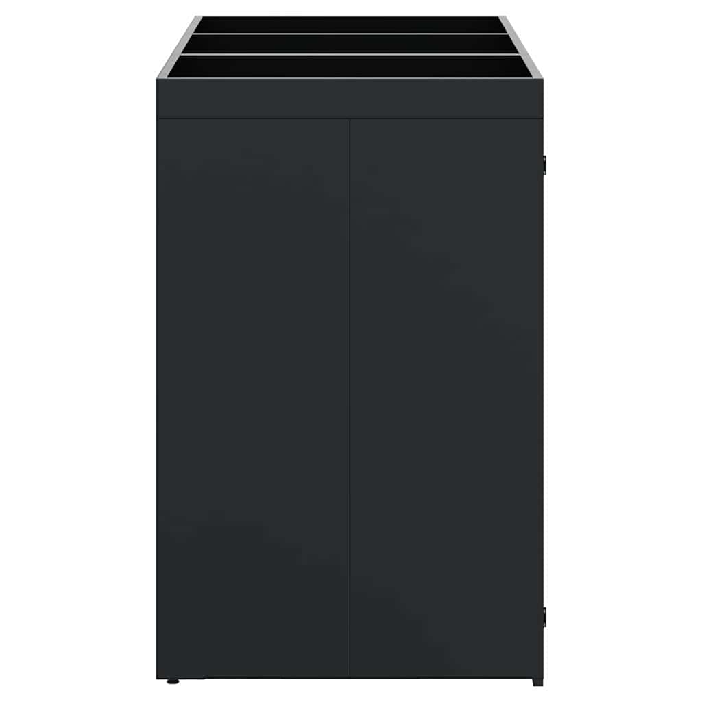 Wheelie Bin Storage for 3 Bins Black 204 x 77.5 x 121.5 cm