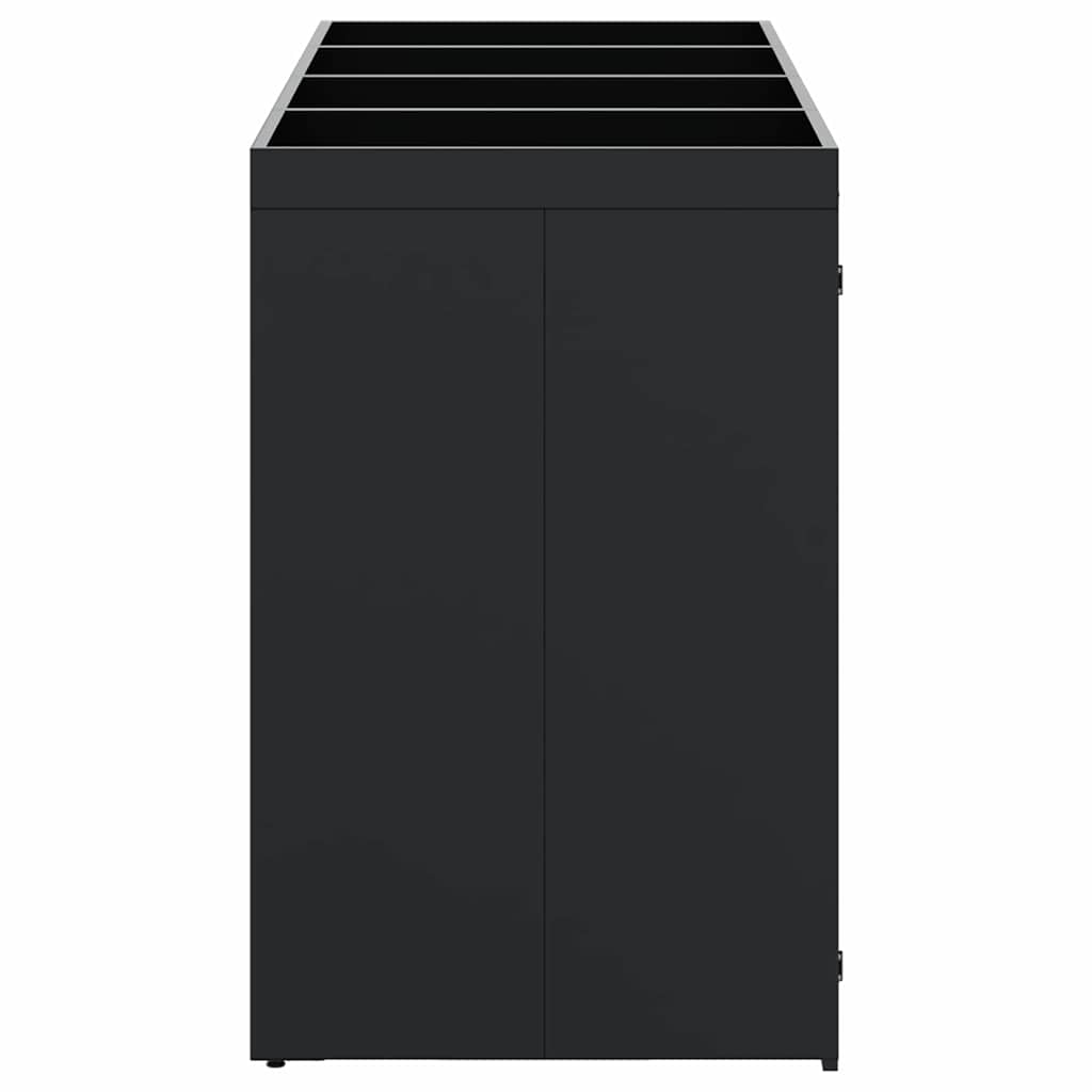 Wheelie Bin Storage for 4 Bins Black 272 x 77.5 x 121.5 cm