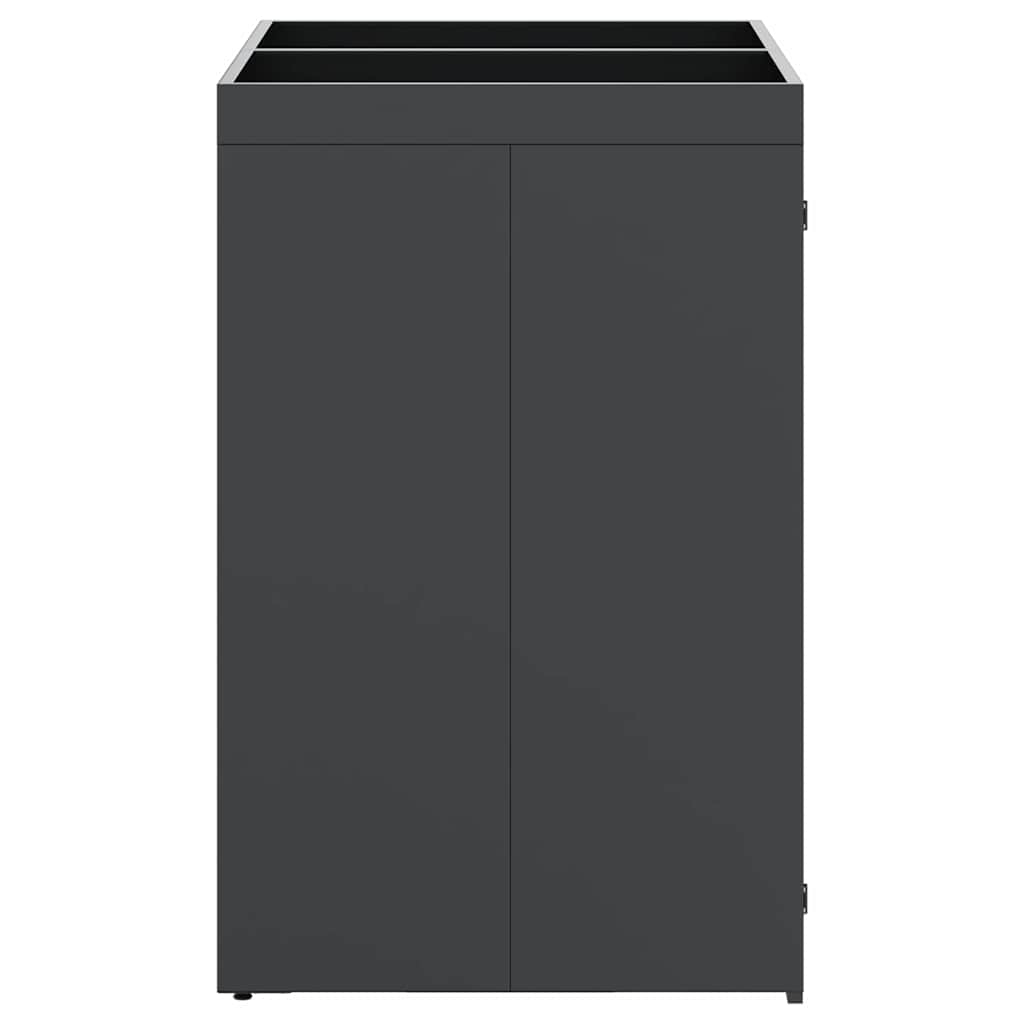 Wheelie Bin Storage for 2 Bins Anthracite 136 x 77.5 x 121.5 cm