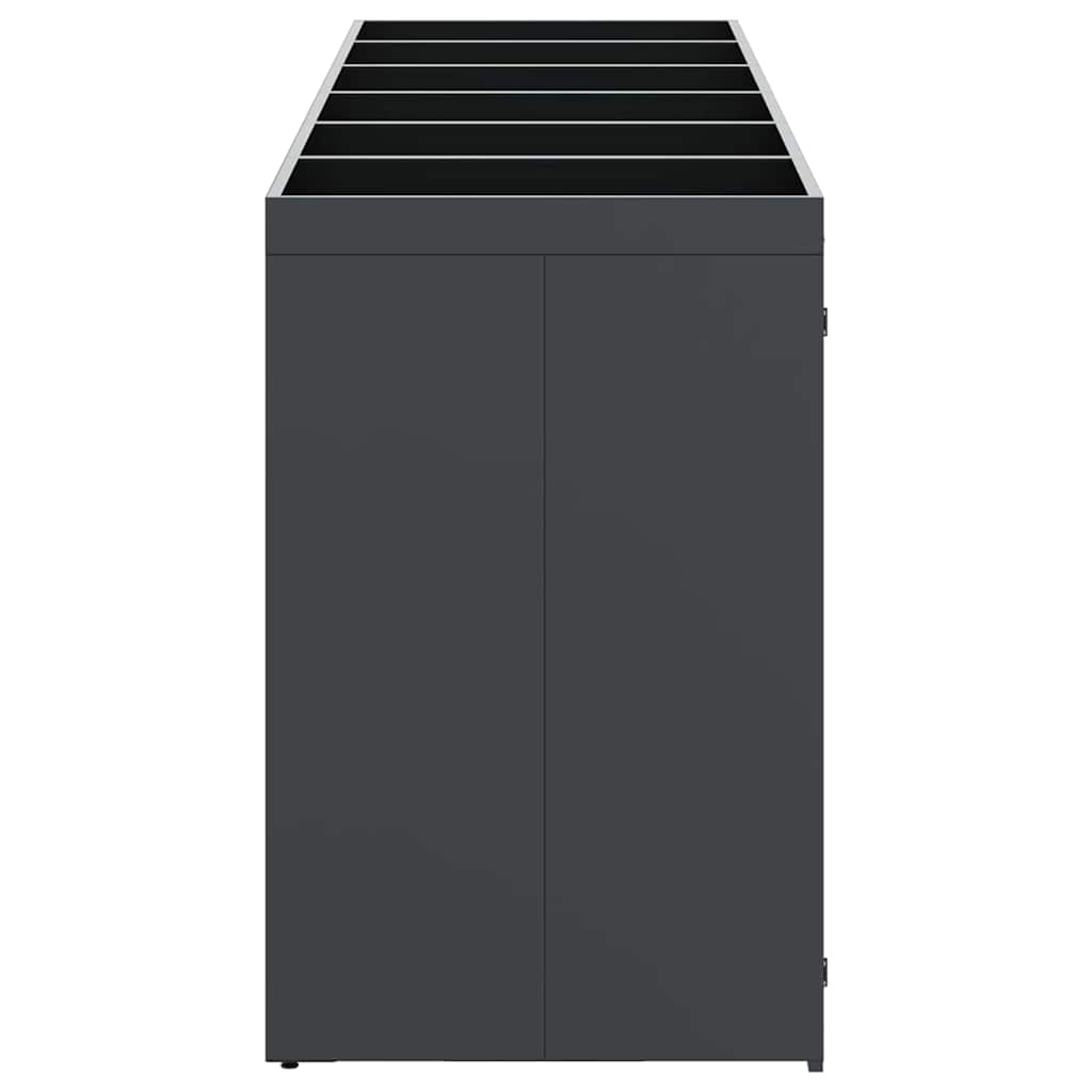 Wheelie Bin Storage for 6 Bins Anthracite 408 x 77.5 x 121.5 cm