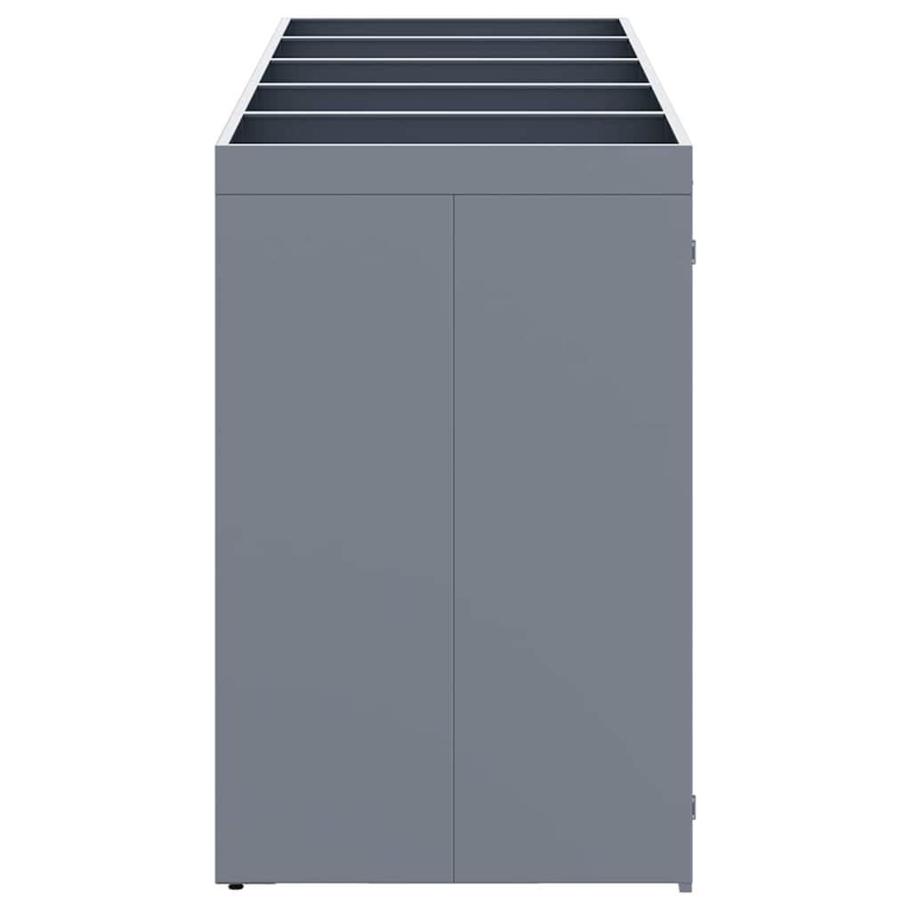 Wheelie Bin Storage for 5 Bins Light Grey 340 x 77.5 x 121.5 cm