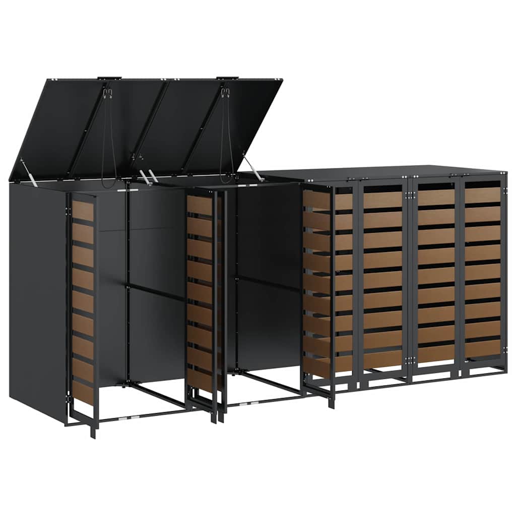 Wheelie Bin Storage for 4 Bins Anthracite 272 x 77.5 x 115.5 cm
