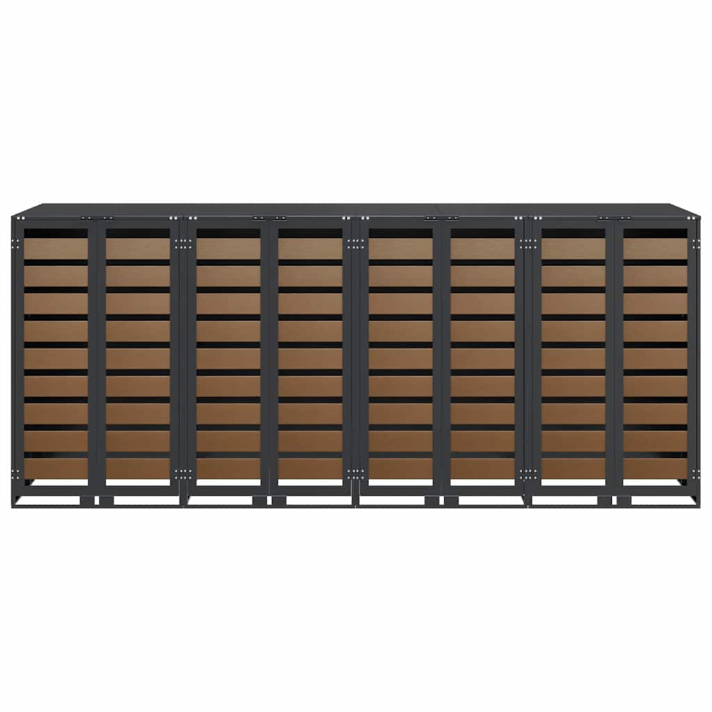 Wheelie Bin Storage for 4 Bins Anthracite 272 x 77.5 x 115.5 cm