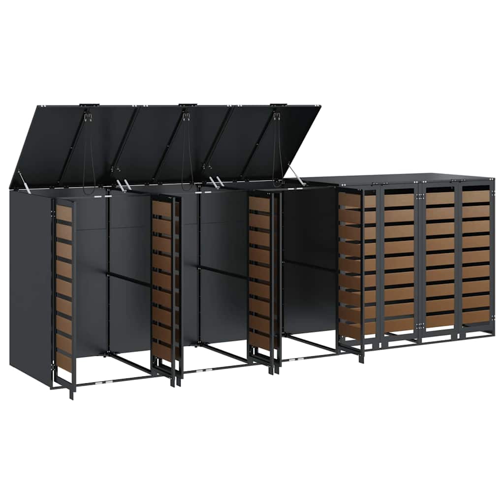 Wheelie Bin Storage for 5 Bins Anthracite 340 x 77.5 x 115.5 cm
