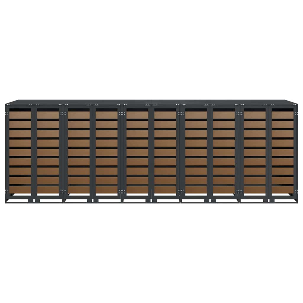 Wheelie Bin Storage for 5 Bins Anthracite 340 x 77.5 x 115.5 cm
