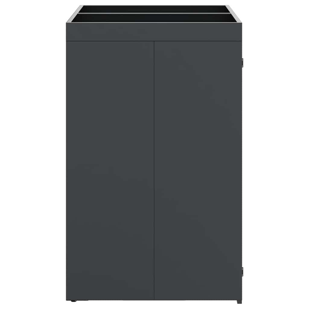 Wheelie Bin Storage for 2 Bins Anthracite 136 x 77.5 x 121.5 cm