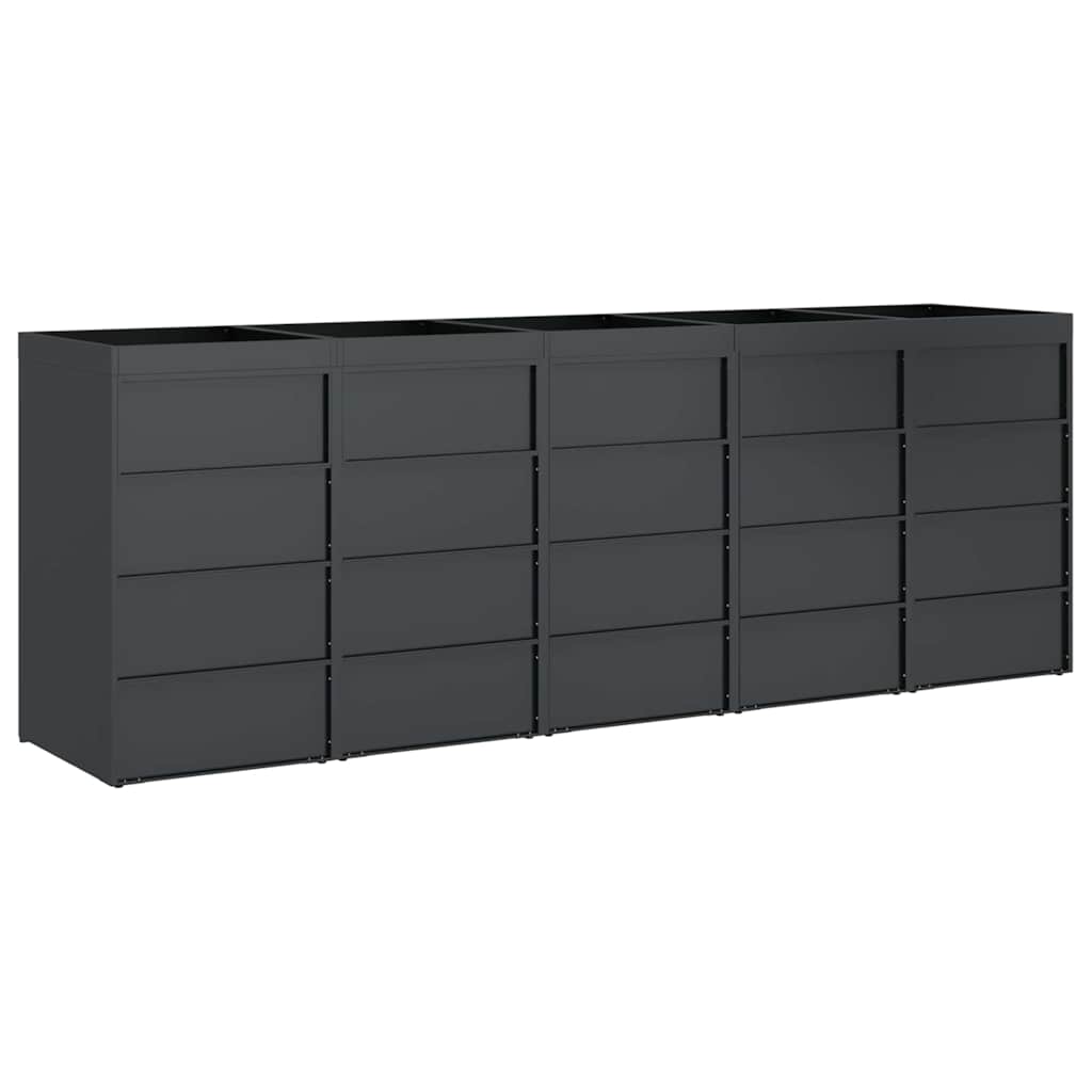 Wheelie Bin Storage for 5 Bins Anthracite 340 x 77.5 x 121.5 cm