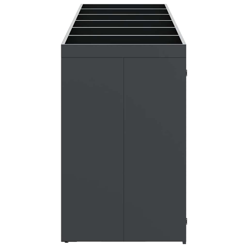 Wheelie Bin Storage for 6 Bins Anthracite 408 x 77.5 x 121.5 cm