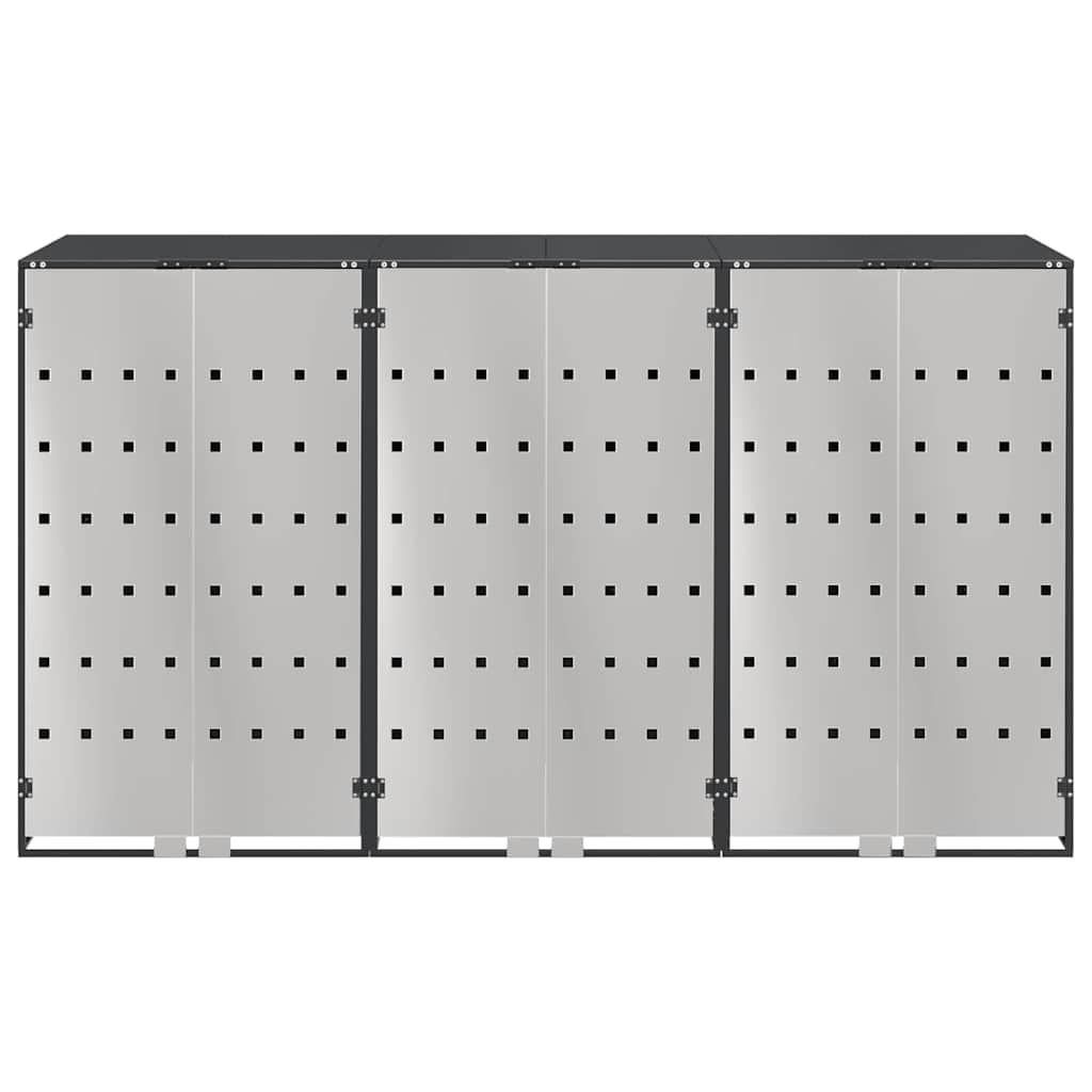 Wheelie Bin Storage for 3 Bins Anthracite 204 x 77.5 x 115.5 cm