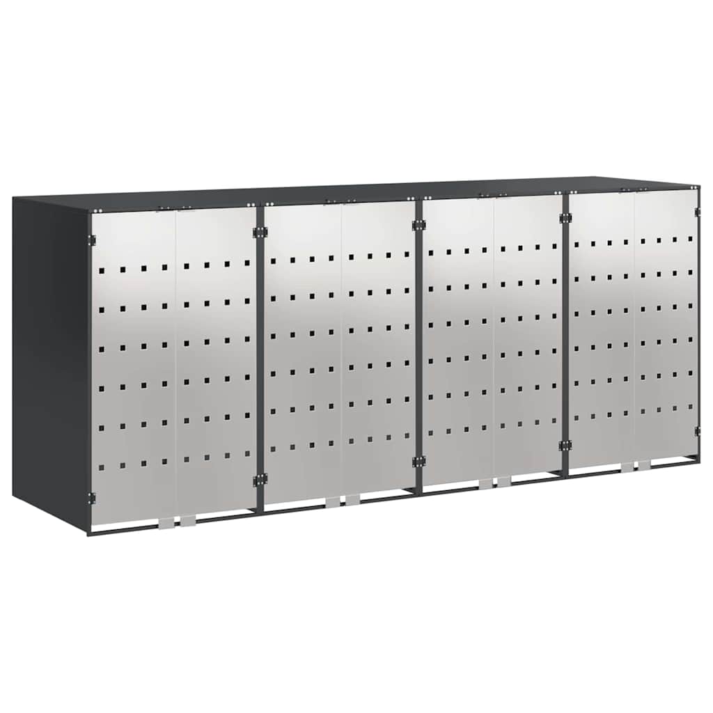 Wheelie Bin Storage for 4 Bins Anthracite 272 x 77.5 x 115.5 cm