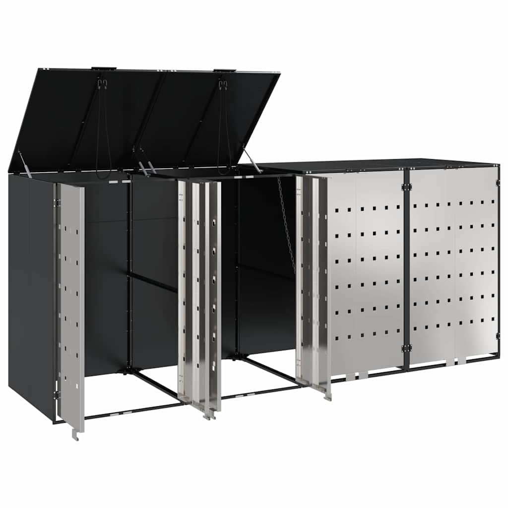Wheelie Bin Storage for 4 Bins Anthracite 272 x 77.5 x 115.5 cm