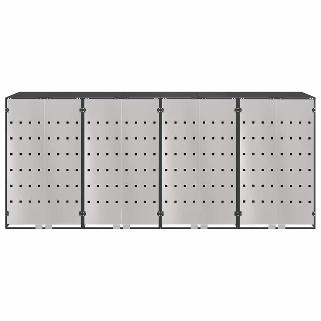 Wheelie Bin Storage for 4 Bins Anthracite 272 x 77.5 x 115.5 cm