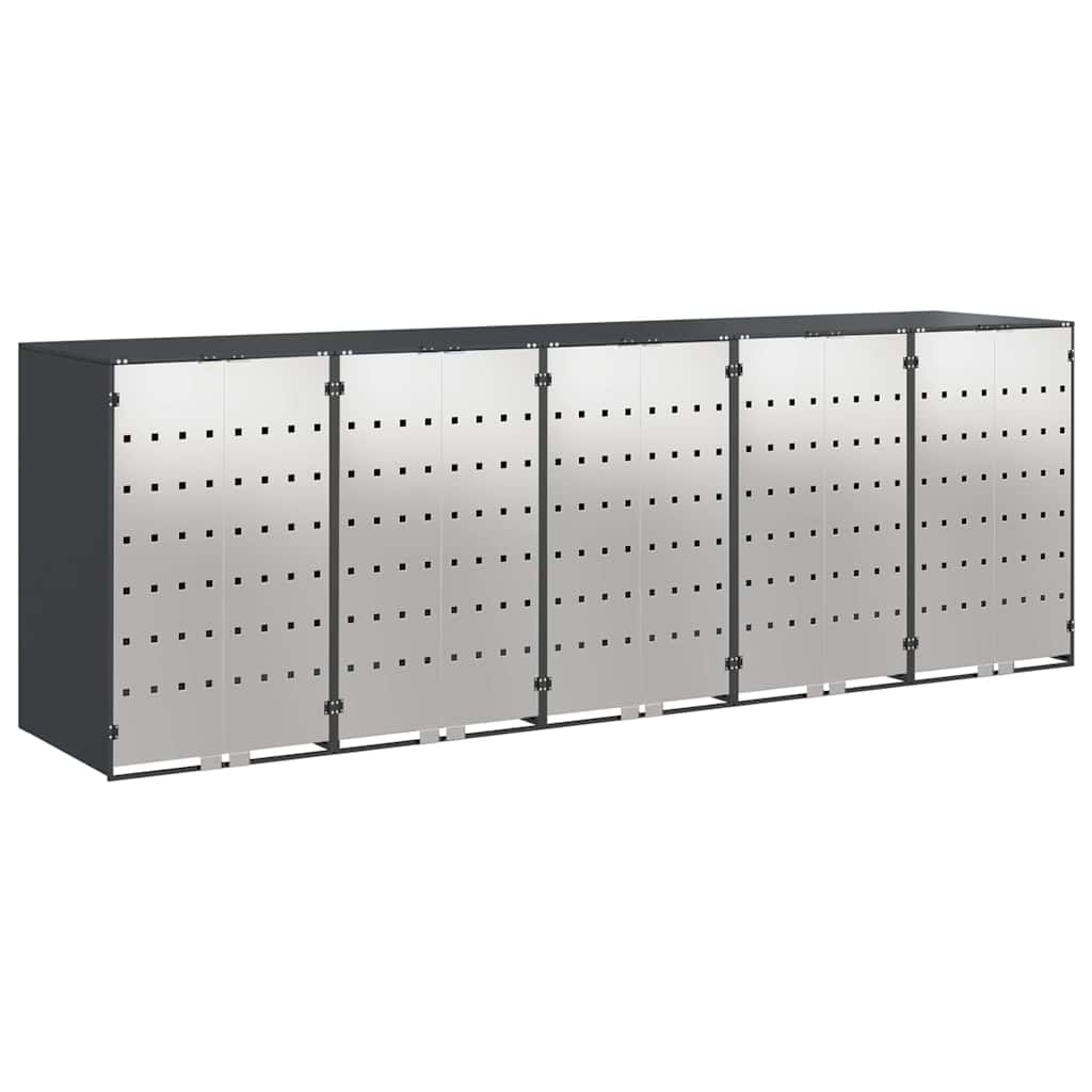 Wheelie Bin Storage for 5 Bins Anthracite 340 x 77.5 x 115.5 cm