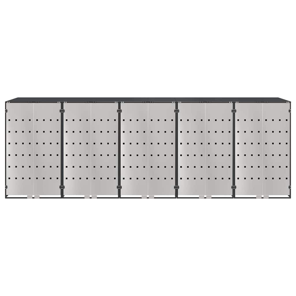 Wheelie Bin Storage for 5 Bins Anthracite 340 x 77.5 x 115.5 cm