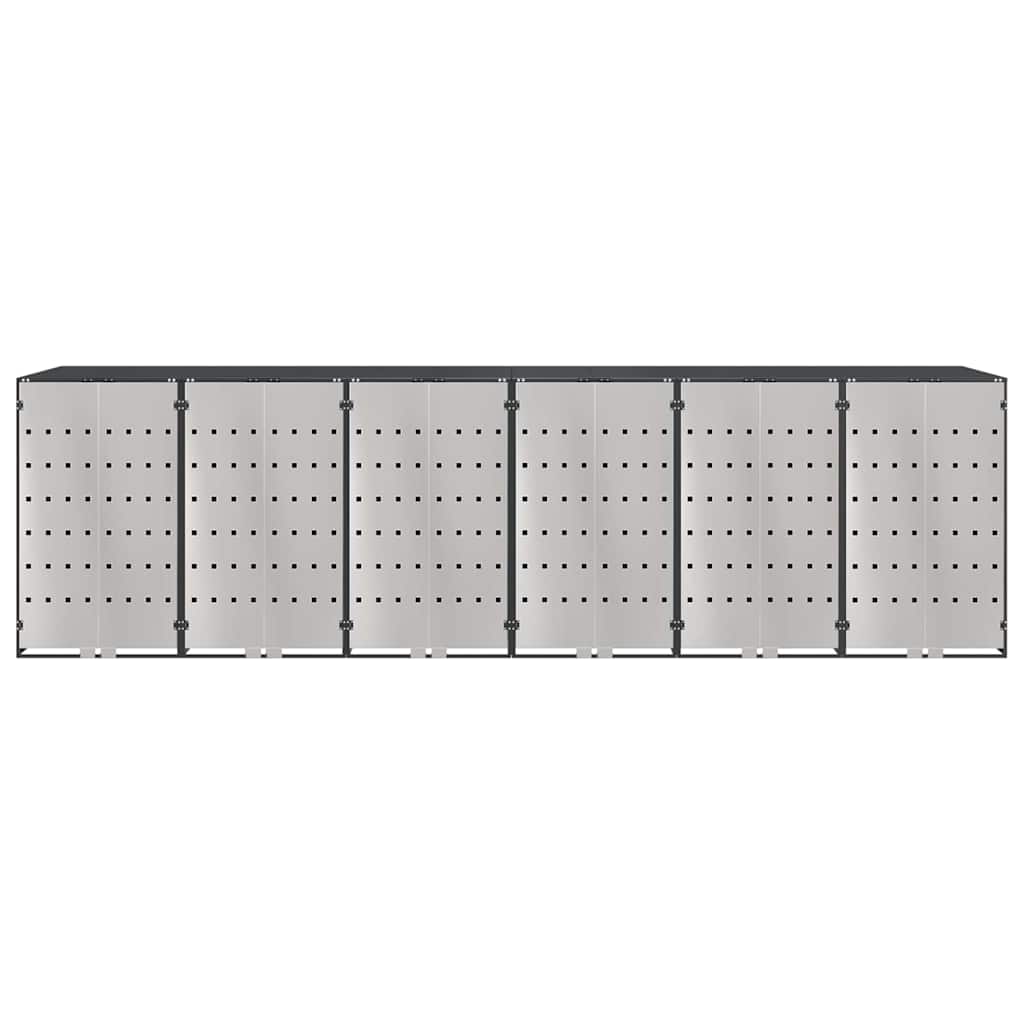 Wheelie Bin Storage for 6 Bins Anthracite 408 x 77.5 x 115.5 cm