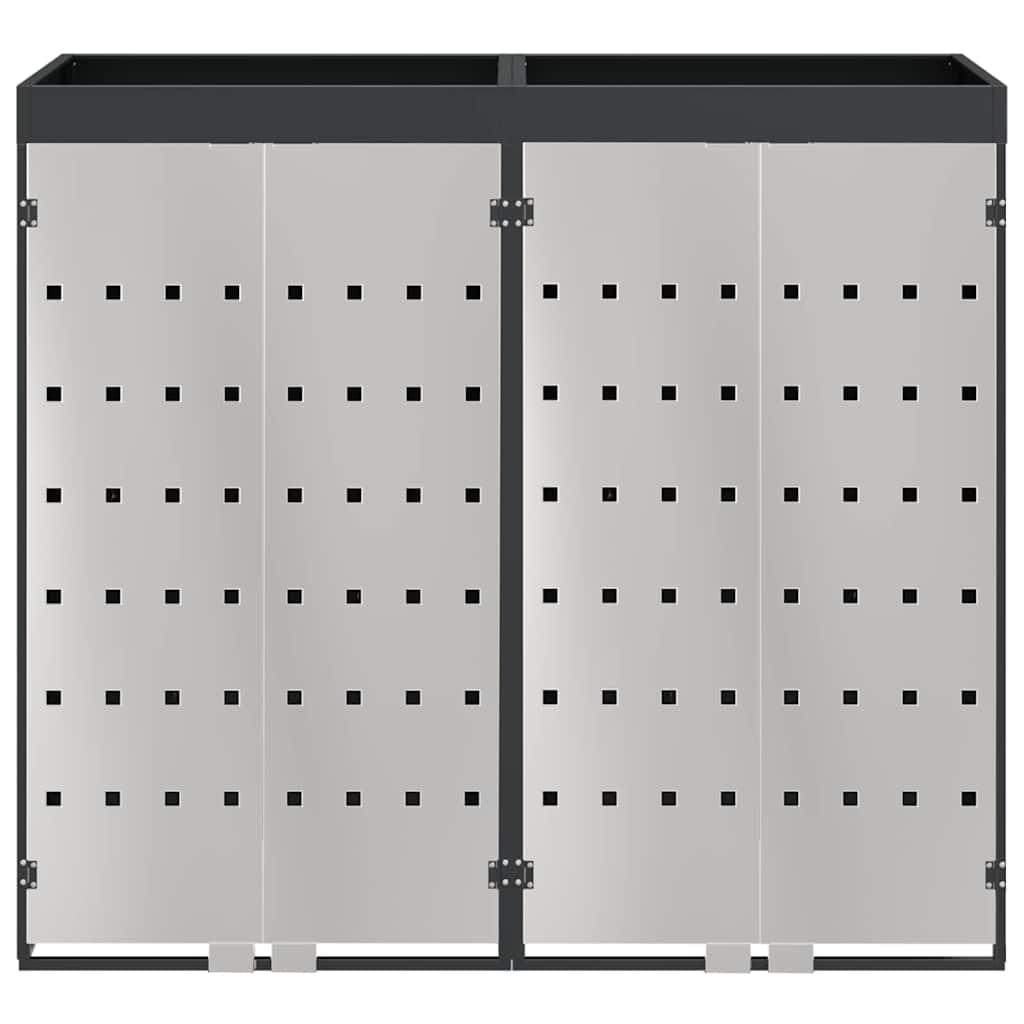 Wheelie Bin Storage for 2 Bins Anthracite 136 x 77.5 x 121.5 cm