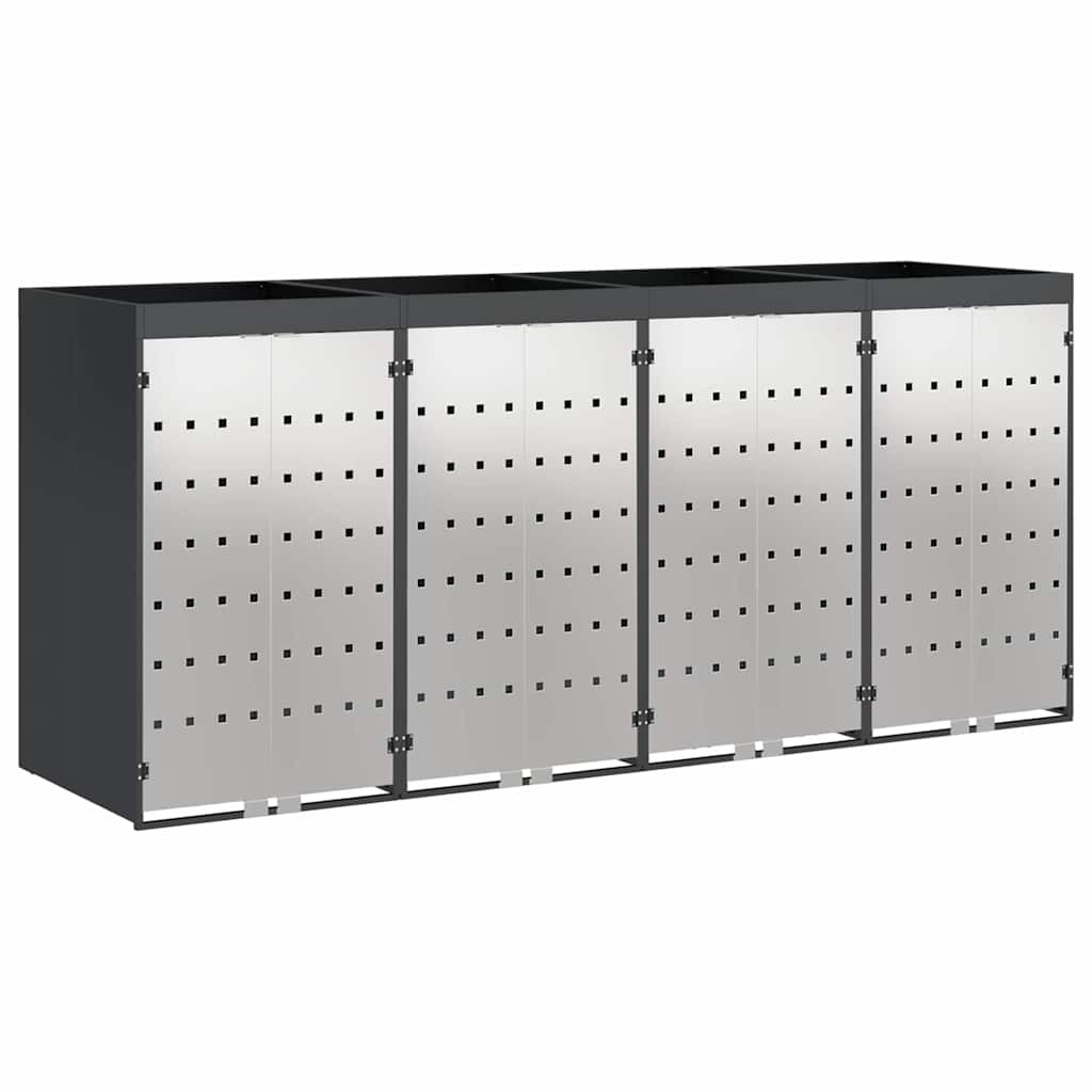 Wheelie Bin Storage for 4 Bins Anthracite 272 x 77.5 x 121.5 cm