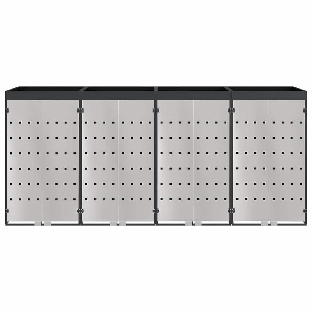 Wheelie Bin Storage for 4 Bins Anthracite 272 x 77.5 x 121.5 cm