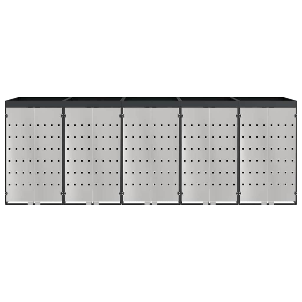 Wheelie Bin Storage for 5 Bins Anthracite 340 x 77.5 x 121.5 cm