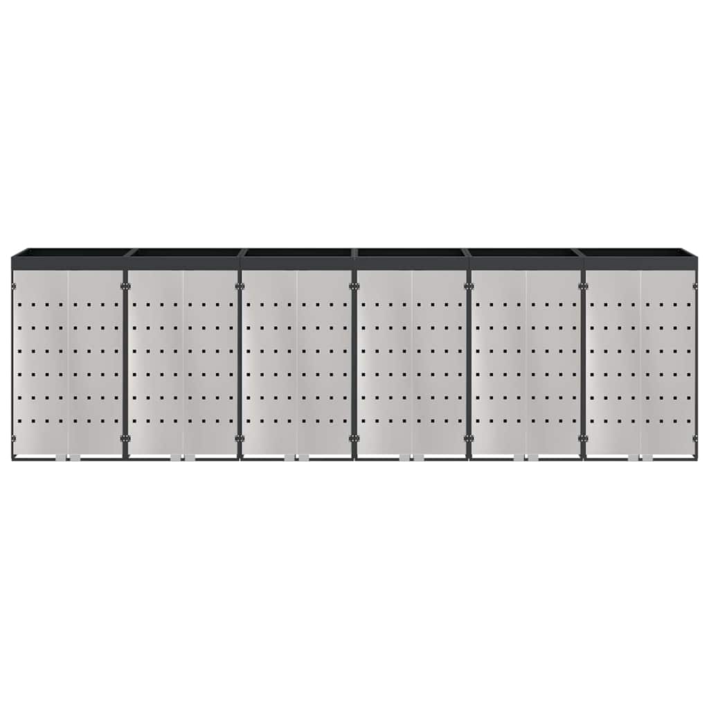 Wheelie Bin Storage for 6 Bins Anthracite 408 x 77.5 x 121.5 cm