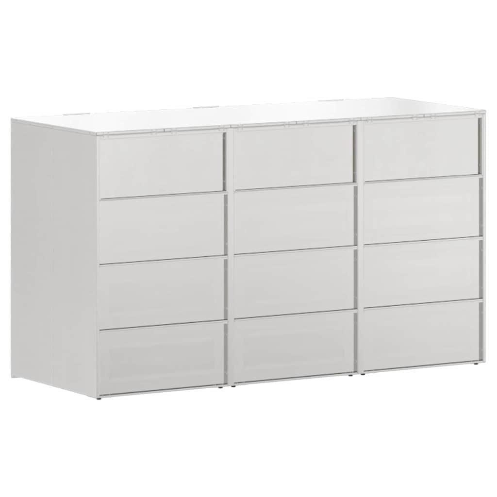 Wheelie Bin Storage for 3 Bins Silver 204 x 77.5 x 115.5 cm