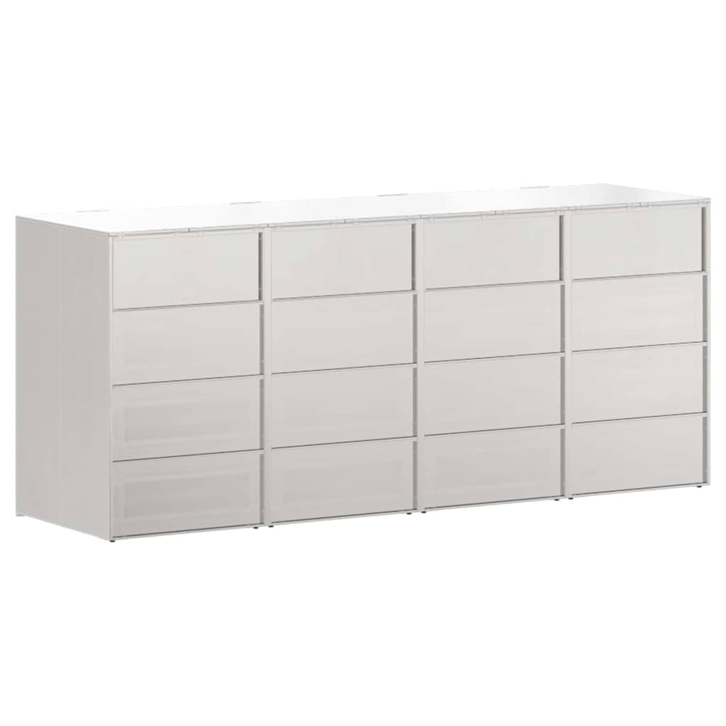 Wheelie Bin Storage for 4 Bins Silver 272 x 77.5 x 115.5 cm
