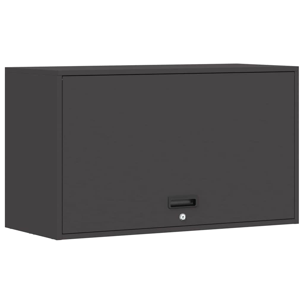 Wall Cabinet for Garage with Gas-lift Door Black
