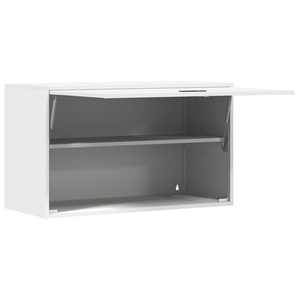 Wall Cabinet for Garage with Gas-lift Door White