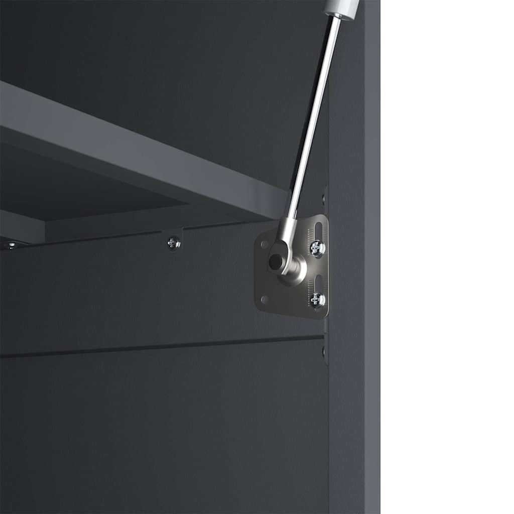 Wall Cabinet for Garage with Gas-lift Door Anthracite