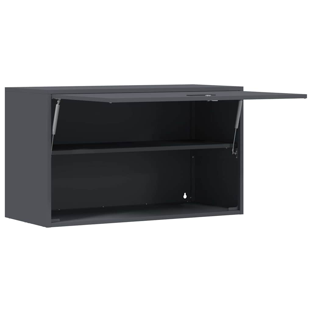 Wall Cabinet for Garage with Gas-lift Door Anthracite