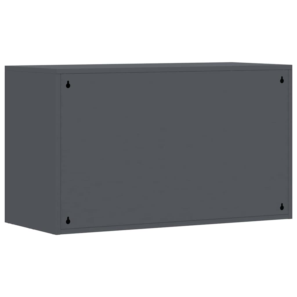 Wall Cabinet for Garage with Gas-lift Door Anthracite