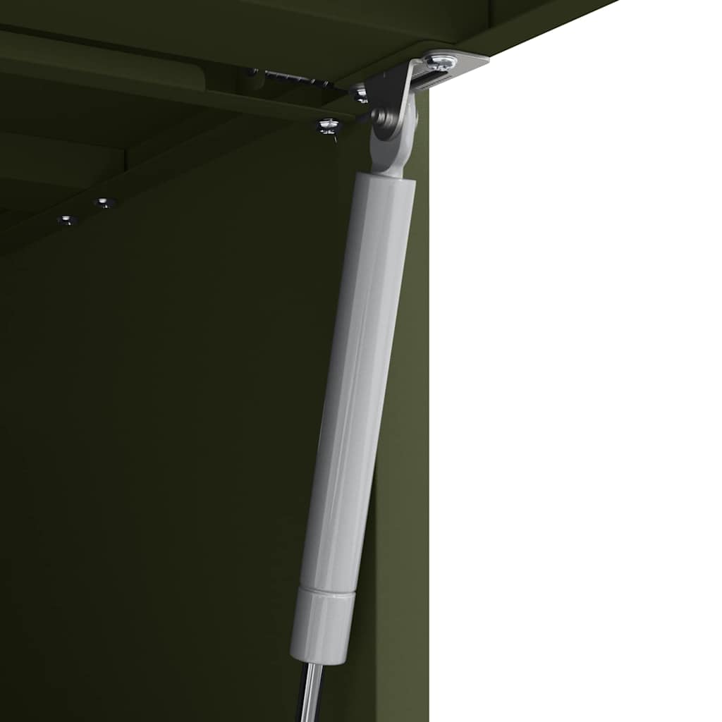 Wall Cabinet for Garage with Gas-lift Door Olive green