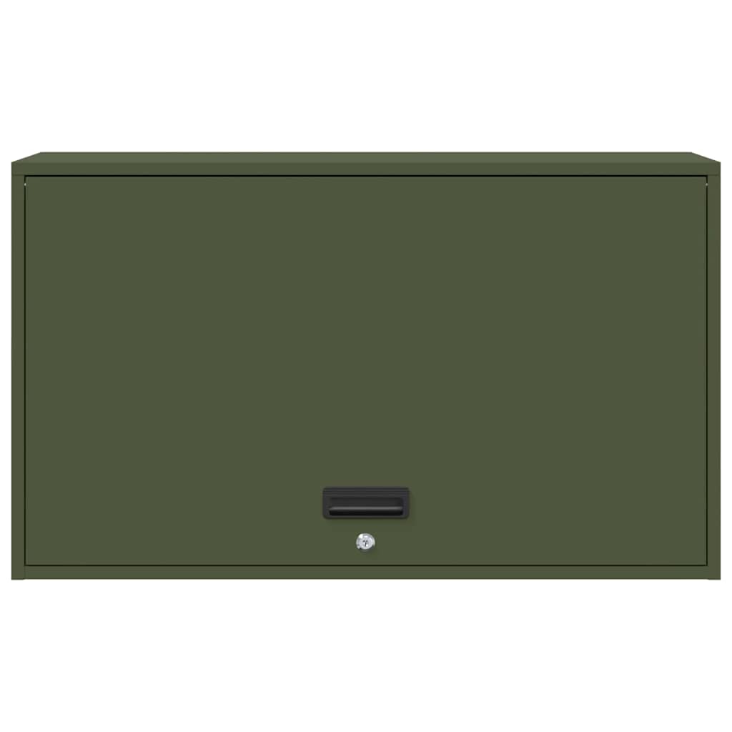 Wall Cabinet for Garage with Gas-lift Door Olive green