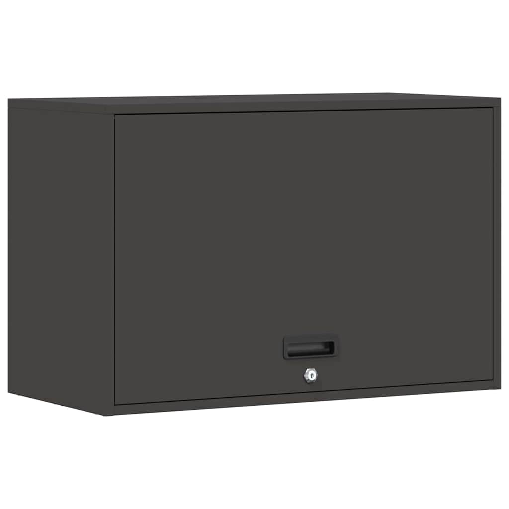 Wall Cabinet for Garage with Gas-lift Door Black