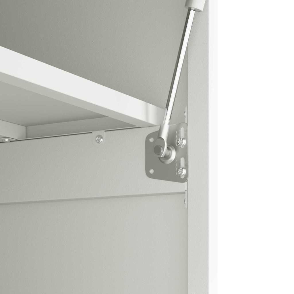 Wall Cabinet for Garage with Gas-lift Door White