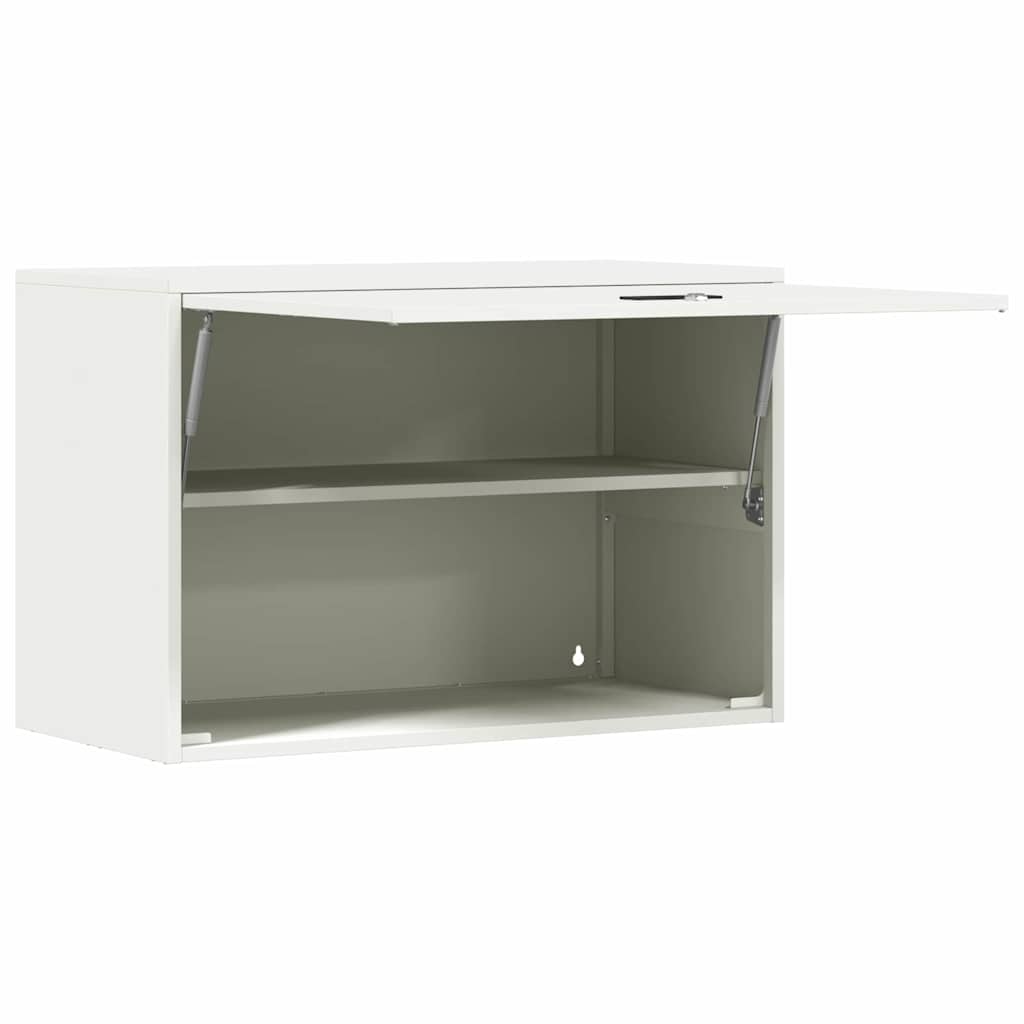 Wall Cabinet for Garage with Gas-lift Door White