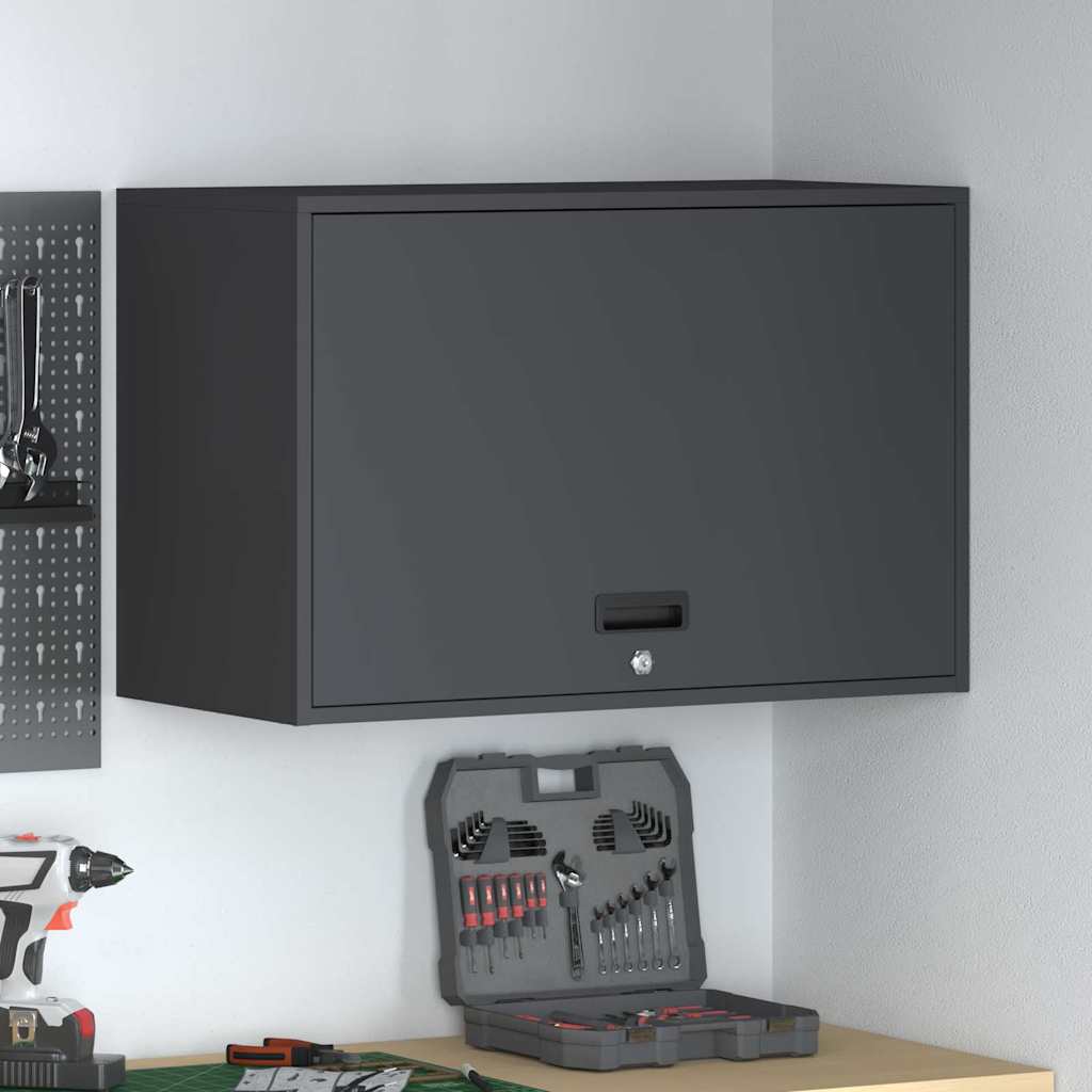 Wall Cabinet for Garage with Gas-lift Door Anthracite