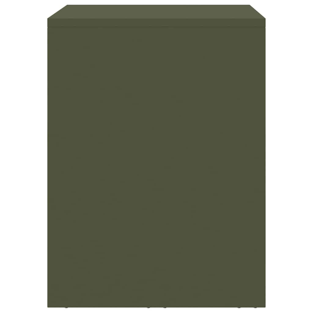 Wall Cabinet for Garage with Gas-lift Door Olive green