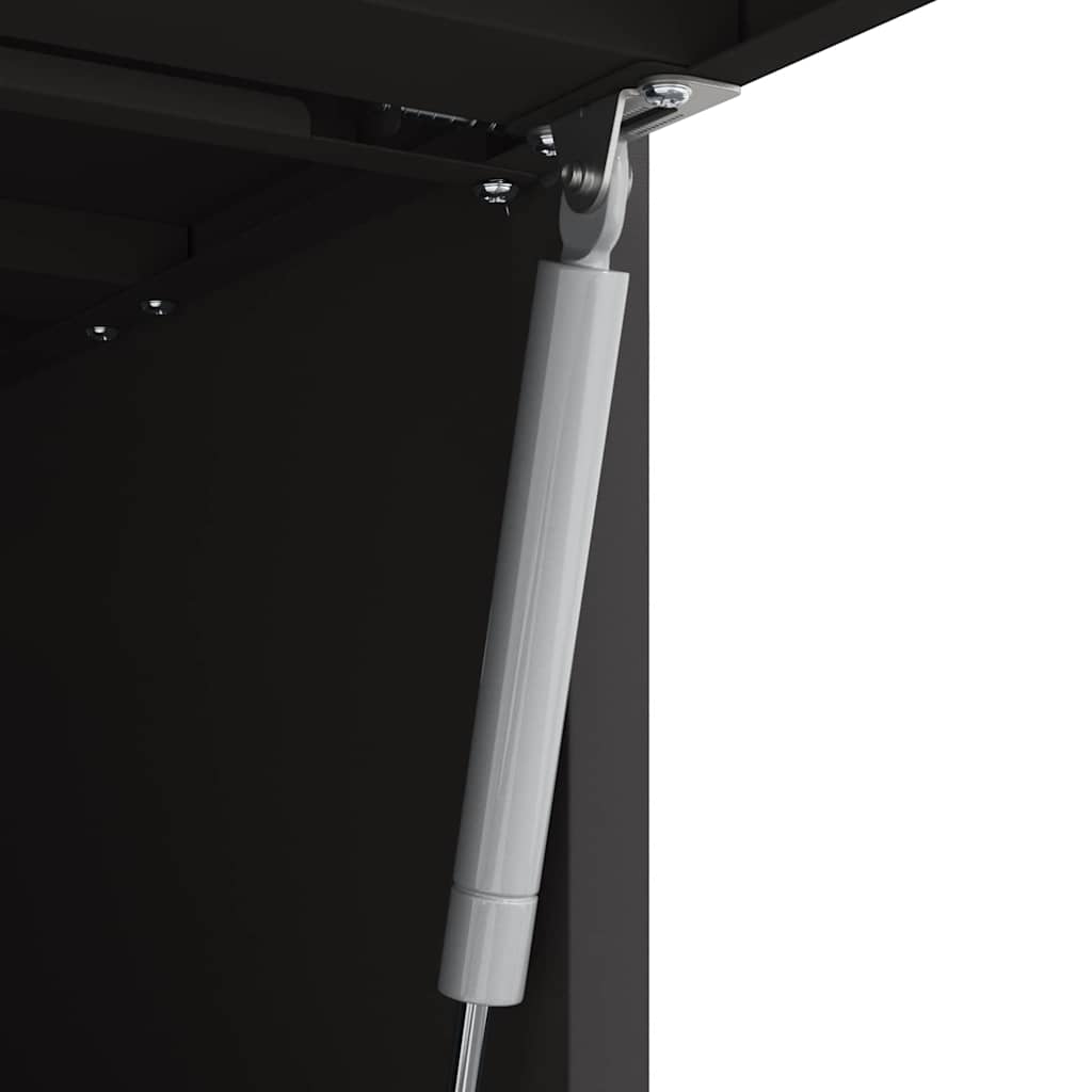 Wall Cabinet for Garage with Gas-lift Door Black