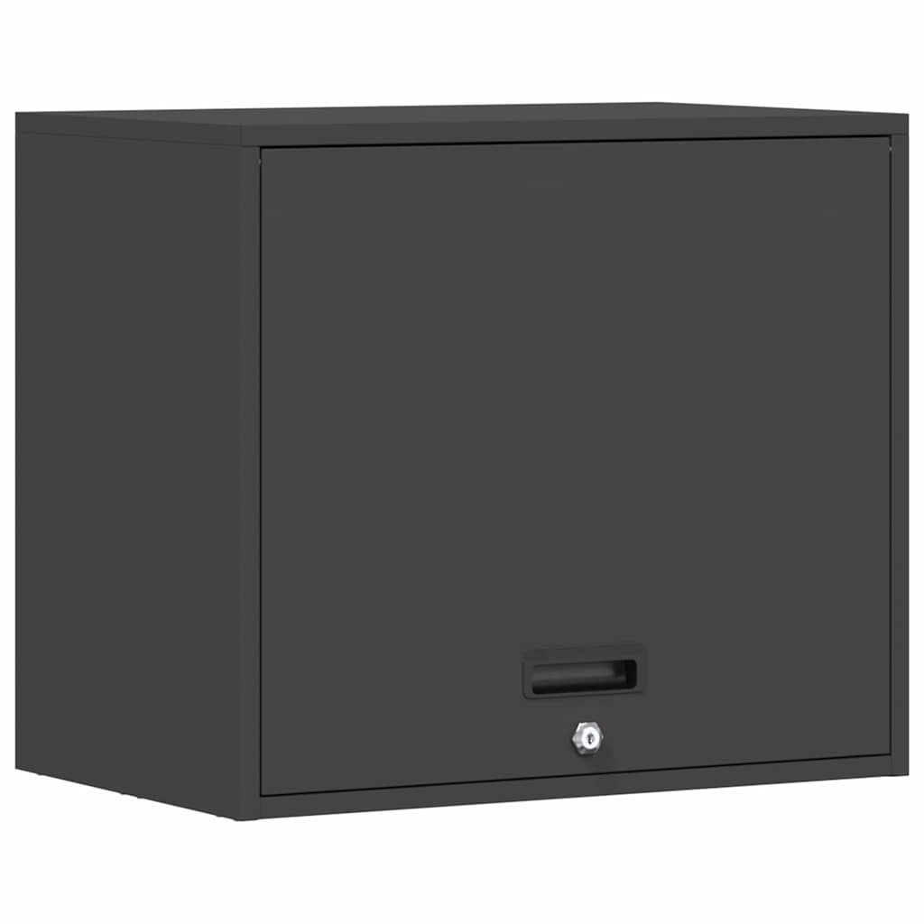 Wall Cabinet for Garage with Gas-lift Door Black
